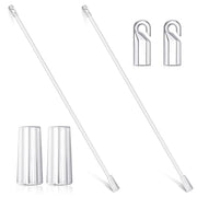 5PCS Blinds Acrylic Transparent Rod Move Light Rod With Hook Handle, Size: 17 Inch