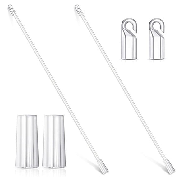 5PCS Blinds Acrylic Transparent Rod Move Light Rod With Hook Handle, Size: 17 Inch