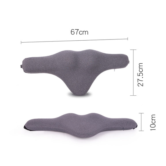 Slow Rebound Memory Foam Lumbar Pillow Neck Pillow Car Headrest(Dark Grey)