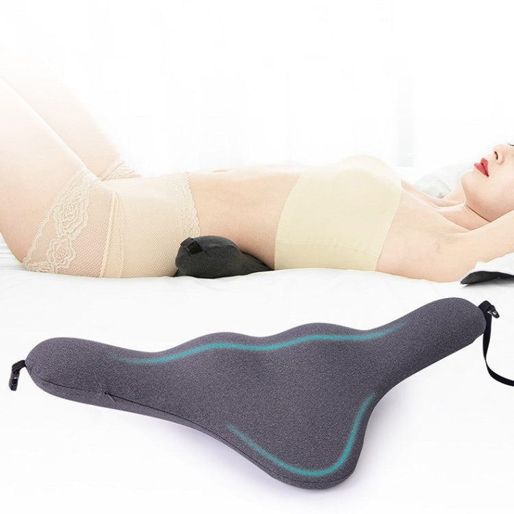 Slow Rebound Memory Foam Lumbar Pillow Neck Pillow Car Headrest(Dark Grey)