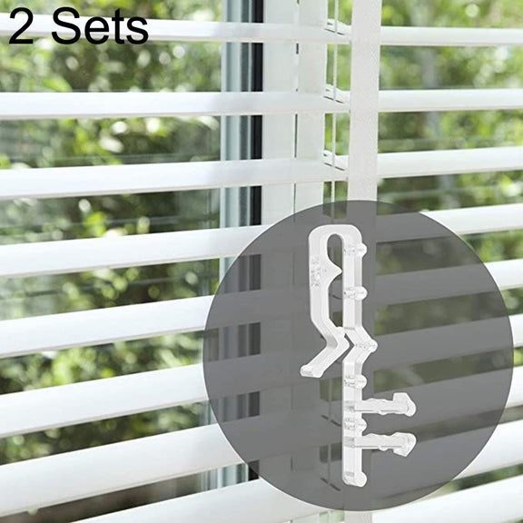 2 Sets 2.0 Inch Venetian blinds Baffle Sequins Lacing Film(White)