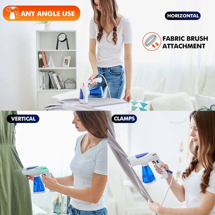 1600W  Handheld Folding Iron Mini Steam Iron, Color: Blue 3 Gear(UK Plug)
