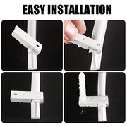 Model Steel Track Set Flexible Silent Slide Track Track with Hooks, Size: 2m