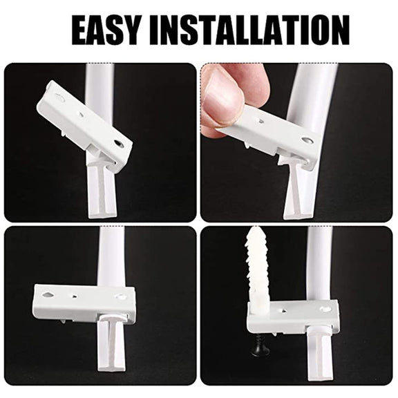 Model Steel Track Set Flexible Silent Slide Track Track with Hooks, Size: 2m