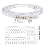 Model Steel Track Set Flexible Silent Slide Track Track with Hooks, Size: 4m
