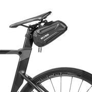 WILD MAN XT7 1.2L Mountain Bike EVA Hard Shell Water-resistant Wear-resistant Tail Bag(Twill Style)