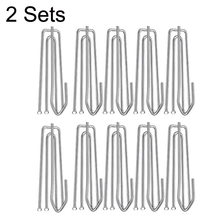 2 Sets Four Claw Hook Set Curtain Replacement Hook(Silver)