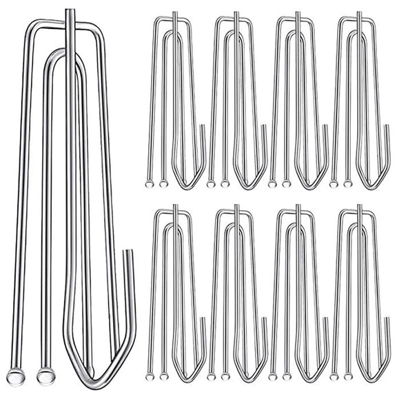 2 Sets Four Claw Hook Set Curtain Replacement Hook(Silver)