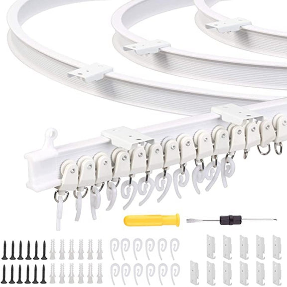 Model Steel Rail Bending Curtain Rail Flexible Guide Set, Size: 3m