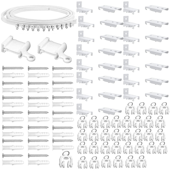 Model Steel Rail Bending Curtain Rail Flexible Guide Set, Size: 5m