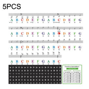 QT-0302 5PCS Children Piano Keyboard Color Stickers Musical Instrument Accessories