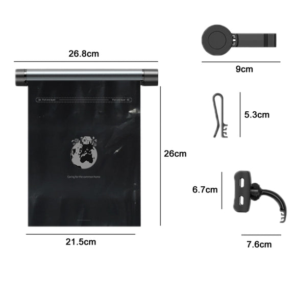 Car Mounted Garbage Bag  Folding Hanging Cleaning Organiser(Titanium Grey)