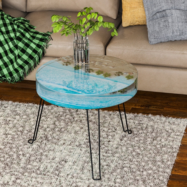 DIY Crystal Drip Rubber Round Table Mold Quicksand Table Silicone Mold Table Legs High 42cmx3