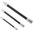 3 PCS/Set 1/4-3/8-1/2 Sleeve Extension Bendable Universal Joint Rod, Color: Black - Hand Tool Sets by PMC TechLife | Online Shopping South Africa | PMC TechLife | Buy Now Pay Later Mobicred