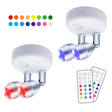 C2755 Double Head 2 Lights Wireless RGB Remote Control Cabinet Ambient Spotlight - Novelty Lighting by PMC TechLife | Online Shopping South Africa | PMC TechLife | Buy Now Pay Later Mobicred