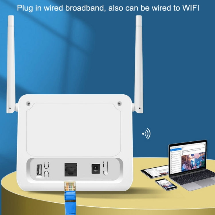 VR312 4G LTE Router 4G CPE FDD/TDD Card Mobile Router MOD Malay Version EU Plug(White)