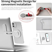 Laptop Phone Expansion Bracket Aluminum Magnetic Phone Stand(Blue)