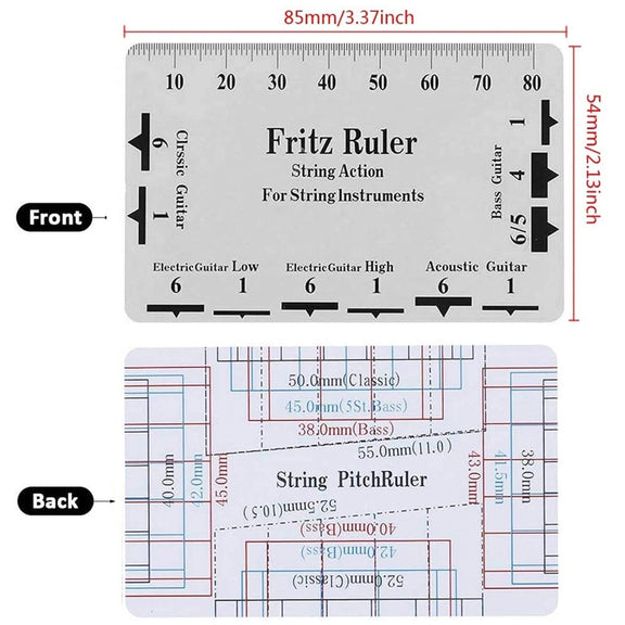 5PCS Guitar String High Ruler Guitar Repair Measuring Ruler Tools