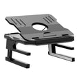 Double Layer Foldable Lift Laptop Stand  Aluminum Computer Heightening Bracket(Black) - Laptop Stand by PMC TechLife | Online Shopping South Africa | PMC TechLife | Buy Now Pay Later Mobicred