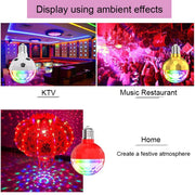 ZQMQD-001 6 LEDs Colorful Rotating Light Magic Ball Atmosphere Light, Spec: White+Universal Holder