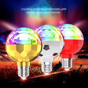 ZQMQD-001 6 LEDs Colorful Rotating Light Magic Ball Atmosphere Light, Spec: White+Universal Holder