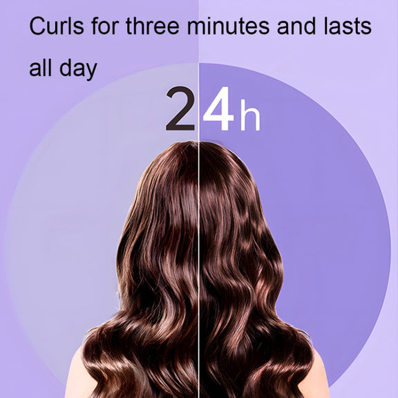 RD-2118 32mm Intelligent Induction Automatic Curling Iron Electric Rotary Automatic Hair Curler, CN Plug(Purple)