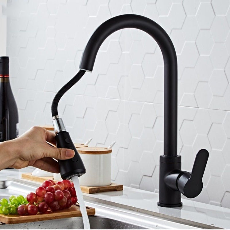 Kitchen Pull-out Faucet Stainless Steel Sink Telescopic Universal Faucet,Spec: CLY002 Wire Drawing