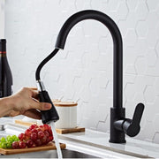 Kitchen Pull-out Faucet Stainless Steel Sink Telescopic Universal Faucet,Spec: CLY002 Wire Drawing