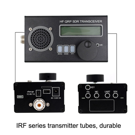 Mini 8 Band SSB/CW QRP Transceiver For Ham Radio, Style: Host + Hand Mi  + US