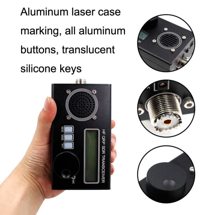 Mini 8 Band SSB/CW QRP Transceiver For Ham Radio, Style: Host + Hand Mi  + US