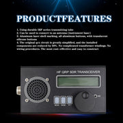 Mini 8 Band SSB/CW QRP Transceiver For Ham Radio, Style: Host + Hand Mi  + US
