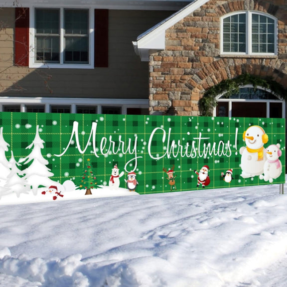 Christmas Patio Banner Party Decoration Supplies 50 x 250cm(Style 14)