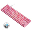 Dark Alien K710 71 Keys Glowing Game Wired Keyboard, Cable Length: 1.8m, Color: Pink Green Shaft - free shipping - PMC TechLife - Order now!