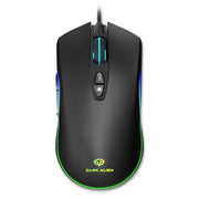 Dark Alien V600 7 Keys Office Computer Business Mouse, Cable Length: 1.42m(Black)