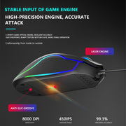 Dark Alien V600 7 Keys Office Computer Business Mouse, Cable Length: 1.42m(Black)