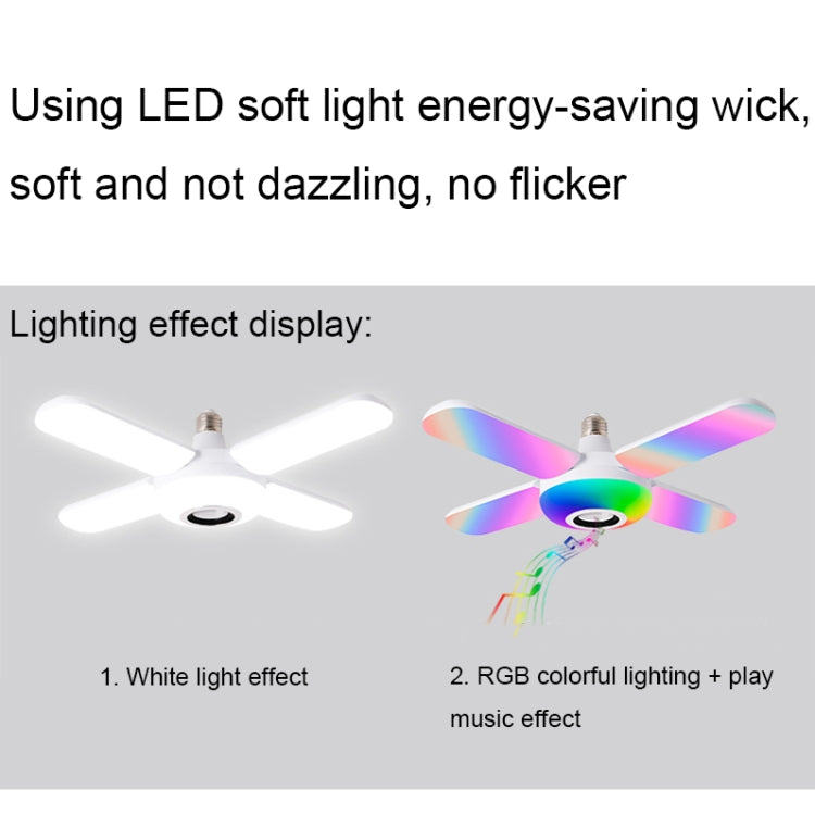 Smart Remote Control Colorful Folding Music Bulb Light with Audio Function, Spec: 4+1