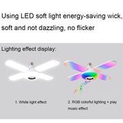 Smart Remote Control Colorful Folding Music Bulb Light with Audio Function, Spec: 4+1