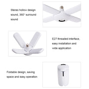 Smart Remote Control Colorful Folding Music Bulb Light with Audio Function, Spec: 4+1