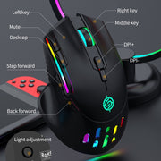 K-Snake BM520  9-button 3200DPI 2.4G RGB Wireless Dual-mode Gaming Mouse(White)