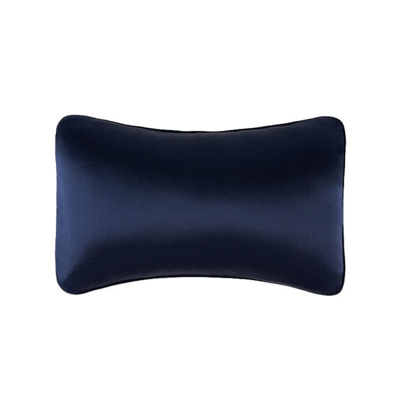 TZ19 Silk Car Head Pillow Car Memory Foam Comfort Lumbar Support(Navy)