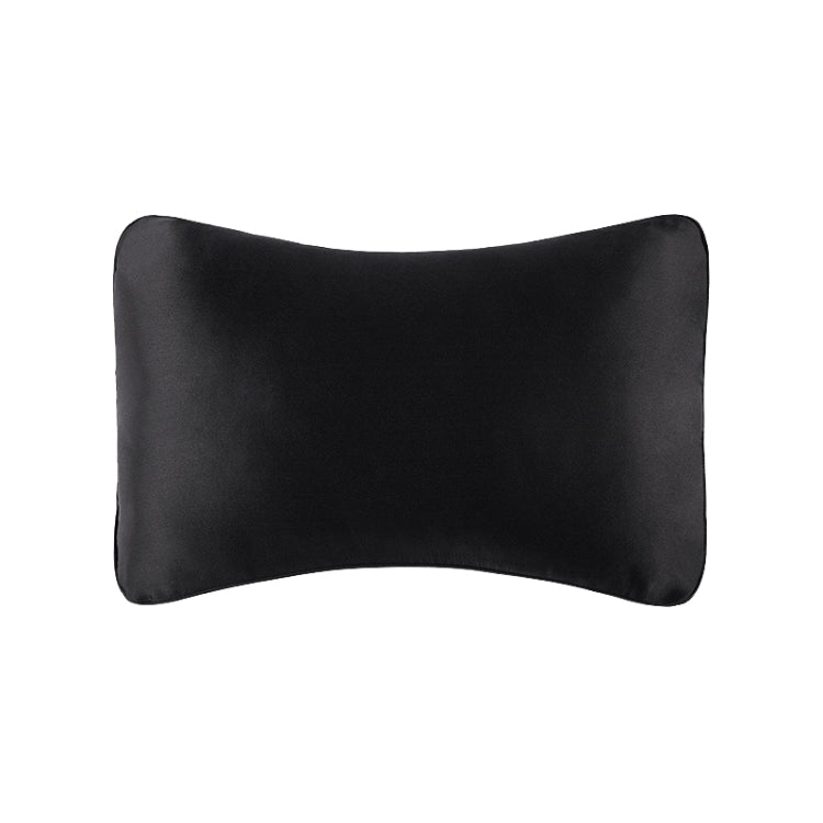 TZ19 Silk Car Head Pillow Car Memory Foam Comfort Lumbar Support(Black)