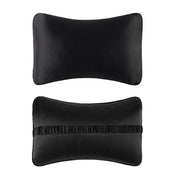 TZ19 Silk Car Head Pillow Car Memory Foam Comfort Lumbar Support(Black)