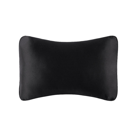 TZ19 Silk Car Head Pillow Car Memory Foam Comfort Lumbar Support(Black)