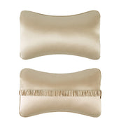 TZ19 Silk Car Head Pillow Car Memory Foam Comfort Lumbar Support(Champagne)