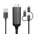 LD36 8 Pin + Micro USB + Type-C / USB-C to HDMI  1080P HDTV Dongle Cable, Plug And Play HDMI With Screen Plug And Play - Wireless Display Dongle by PMC TechLife | Online Shopping South Africa | PMC TechLife | Buy Now Pay Later Mobicred