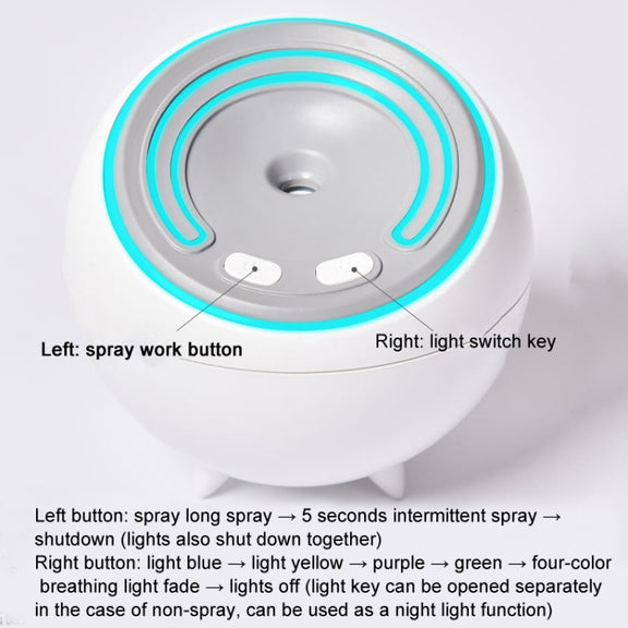 X-H05 250 ml Water Tank Small Humidifier USB Plug-in Sprayers With Night Light(Green)