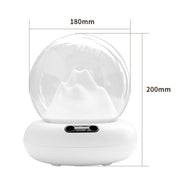 Rechargeable Moutain View Double Spray Aromatherapy Difusor Humidifier With Colorful Light(White)