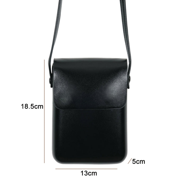 Fashion Versatile Vertical Models Single Shoulder Crossbody Mobile Phone Bag, Color: Black