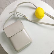 Fashion Versatile Vertical Models Single Shoulder Crossbody Mobile Phone Bag, Color: Creamy White