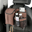 DE RAN FU Flip Fur Car Seat BackTissue Box Storage Hanging Bag With Hook(Brown) - Tissue Boxes by PMC TechLife | Online Shopping South Africa | PMC TechLife | Buy Now Pay Later Mobicred